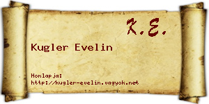 Kugler Evelin névjegykártya